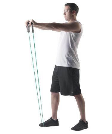 THERABAND Resistance Tubes - Professional Latex Elastic Tubing for Core Exercise Physical Therapy & Rehab - 100 Foot Green Heavy Intermediate Level 1 - Buy Online on GoSupps.com