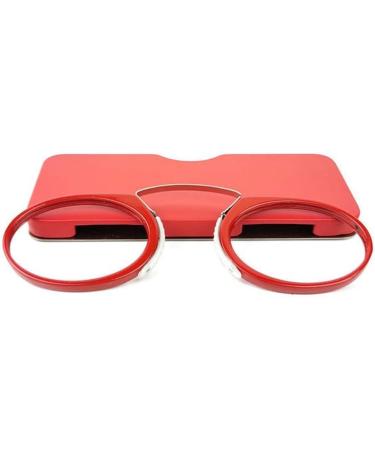Unisex Compact Reading Glasses - Mini Nose Clip +2.0 Vision Aid - Non-Slip Red Reading Glasses for All Ages - Buy Online on GoSupps.com