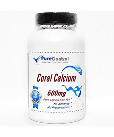 Coral Calcium 500mg // 200 Capsules // Pure // by PureControl Supplements