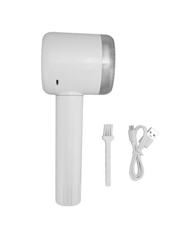 Lint Shaver Fuzz Removing 6 Blades Electric High Efficiency Lint Roller Fabric Defuzzer Clothes Carpet Couch (White)