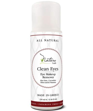 The Best Natural Eye & Face Makeup Remover - Oil Free - Rich Vitamins - Non Irritating  No Hazardous Chemicals - Clean Eyes By Nature Lush - Made In Greece 4.4 oz