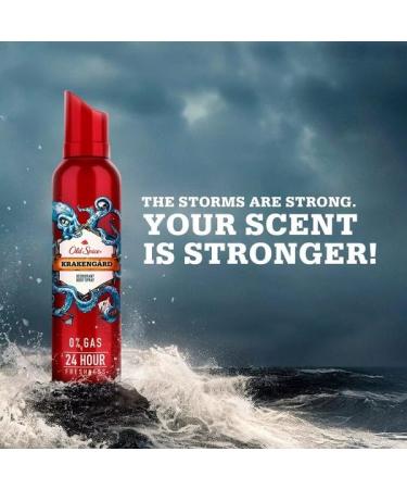 Old Spice Krakengard Deodorant Body Spray for Men - 24-Hour Odor Eliminator & Freshness - Gas-Free Antiperspirant Mist (Pack of 3) - 4.73 Oz - Buy Online on GoSupps.com