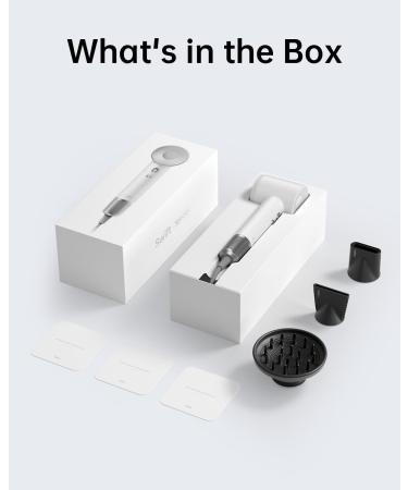 Laifen Hair Dryer with Diffuser for Curly Hair Blow Dryer with 110 000 RPM High-Speed Drying Brushless Motor 200M Ionic Hair Dryer for Travel & Home with Low Noise Thermo Control 2024 Upgraded (White) Matte White - Buy Online on GoSupps.com