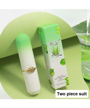 Evpct 2Pcs Aloe Vera Tinted Lip Balms | Color Changing Lipstick Balm Stain Gift Set | Long Lasting Korean Lip Tint Plumper Gloss - 2 Count - Buy Online on GoSupps.com