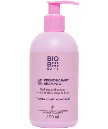 BioB Prebiotic Natural Baby Shampoo - Newborn Shampoo for Cradle Cap Treatment for Babies - Eczema Seborrheic Dermatitis Psoriasis Shampoo - Tear Free Shampoo for Kids - Itchy Scalp Treatment - 10oz