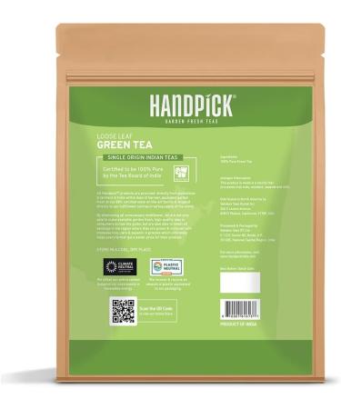 Handpicked 100% Pure Green Tea Leaves from Himalayas, India - 255g/9oz | Non-GMO +100 Cups | Resealable Ziplock Pouch | Green Tea Loose Leaf - Buy Online on GoSupps.com