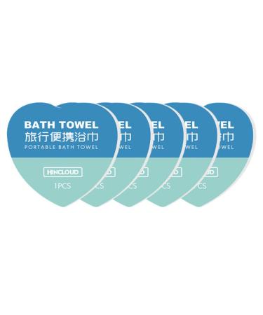 Beaupretty 5pcs Bath Towel Compressed Napkin Tissue Makeup Removing Wipes Compressed Towel Tablets Compressed Face Towel Coins Nonwoven Makeup Remover Travel 1 Count (Pack of 1)