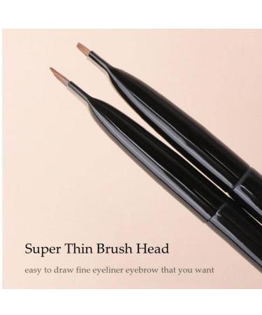 Tossper 2-Piece Professional Makeup Brush Set | Angled Eyebrow & Flat Eyeliner Brushes for Flawless Beauty - Buy Online on GoSupps.com