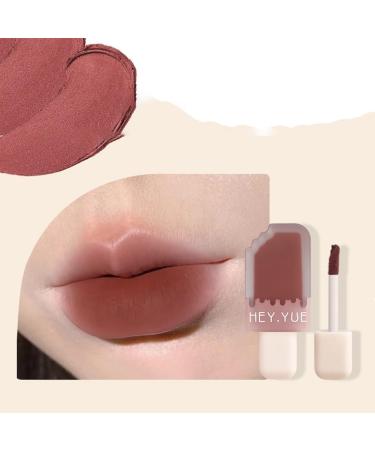 Wsidrnty 6PCS Lip Gloss Velvet Satin Lipstick Lip Ice Cream Lip Glaze Waterproof Long Lasting Beauty Woman Lips - Buy Online on GoSupps.com