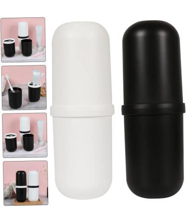 Anneomas 2-Piece Plastic Toothbrush Cup & Holder - Stylish Toothbrush Organizer for Home - Raccoon Design - Buy Online on GoSupps.com