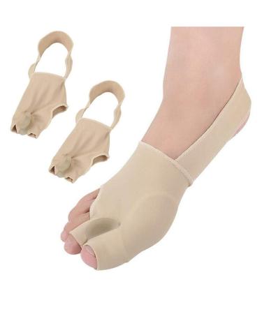 Bunion Straightener Protector Relief Sleeve w/Gel Bunion Stretchy Pads Cushioned Splint Orthopedic Hallux Valgus Overlapping Corrector Bootie Guard Hammer Toe Pain Aid Surgery Treatment 2 Pcs (L) Large (Pack of 2)