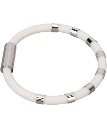 Antistatic Bracelet with 8 Rings - Silicone Body Static Eliminator for Winter Running - Unisex White - Buy Online on GoSupps.com