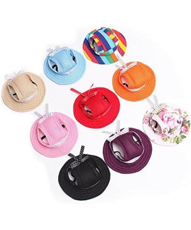 Bbeart Pet Hat - Leisure Visor & Baseball Cap for Small & Medium Dogs - Sun Hat with Ear Holes & Chin Straps - Stylish Blue for Girls - Buy Online on GoSupps.com