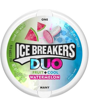 Ice Breakers Sugar Free Mints (Duo Fruit+Cool -Grape/Watermelon/Raspberry/Strawberry (Pack of 4x36g)) - Buy Online on GoSupps.com
