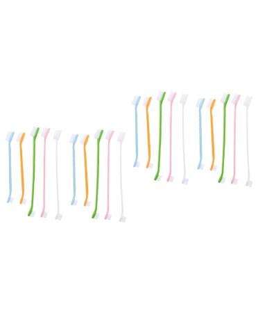 DOITOOL 20 pcs Dual-head Cleaning Oral Pet Teeth Clean Cat Dog for Nylon Small Puppy Pets Handheld Tooth 1 count (Pack of 1) Assorted Colorx2pcs