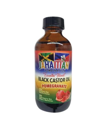 Jahaitian Combination Jamaican Haitian Black Castor Oil (Pomegranate) 4 oz.