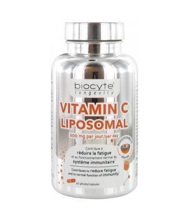 BIOCYTE Vitamine C Liposomal - Compl ment Alimentaire Fonctionnement Syst me Immunitaire - Vitamine C Micro-encapsul e - 90 G lules - Programme de 30 jours