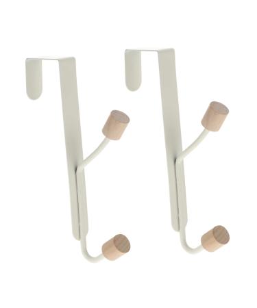 SHOWERORO Storage Hooks 2pcs Coat Hook Behind Door Over Door Clothes Hanger Rack Over Door Coat Hooks Door Back Hooks Simple