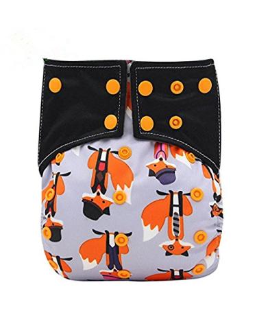 AIO Reusable Washable Cloth Diaper Nappy Charcoal Bamboo Insert Overnight (A14) Purple