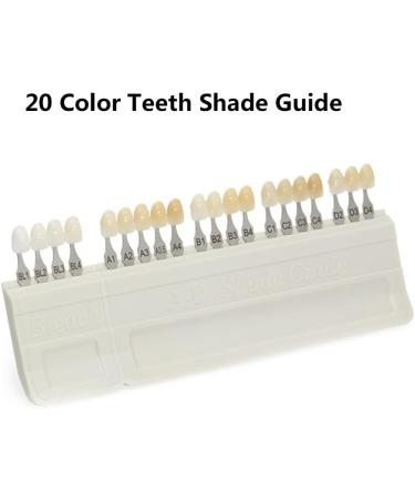 20 Color Dental Teeth Shade Guide Porcelain Material Advice Denture Teeth Whitening Bleaching Based On VITA - Buy Online on GoSupps.com