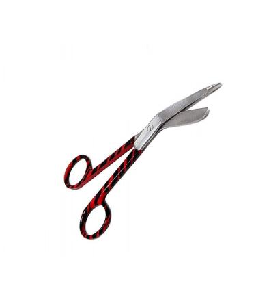 Lister Bandage Scissors 5.5'' Color Coated Nursing Student First Aid Utility Scissors (Red)