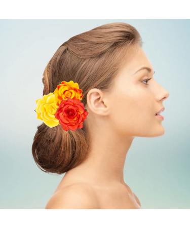 KEHAWK 15PCS Rose Flower Hairpins - Elegant Large Floral Hair Clips for Women - Perfect for Parties, Weddings & Bridal Hair Accessories - Buy Online on GoSupps.com