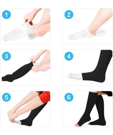 Buy Medical Compression Stockings for Men & Women 20-30 mmHg | Support for Varicose Veins & Circulation | Gradient Compression - Black XL - Buy Online on GoSupps.com