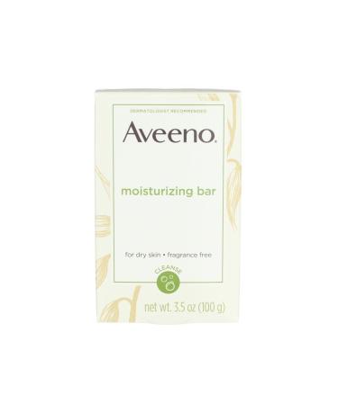 Aveeno Moisturizing Bar with Natural Colloidal Oatmeal 3.5 Oz (2 Pack) Fragrance Free, Ideal for Dry Skin - Buy Online on GoSupps.com