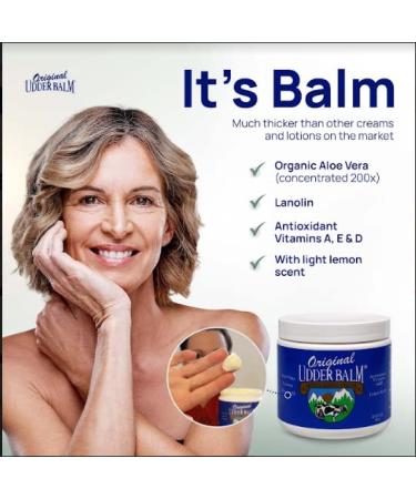 Original Udder Balm - Moisturizing & Soothing for Dry Cracked Skin - 16 oz Lemon Scent - International Shipping Available - Buy Online on GoSupps.com