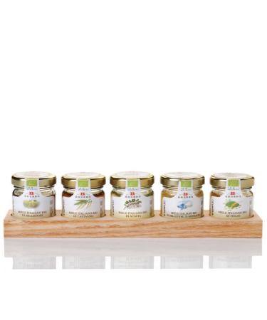 Organic Handmade Italian Flower Honey Gift Set (5 x 35 g)