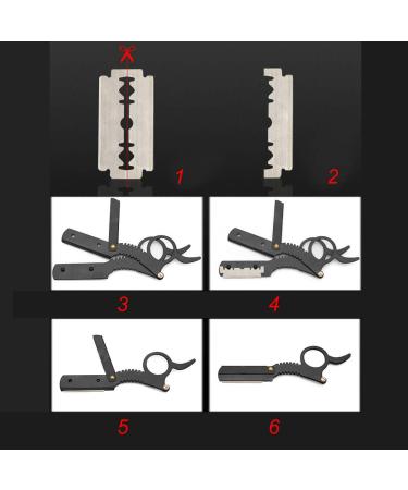 Premium Anti-Rust Vintage Straight Edge Razor | Black Retro Barber Razor for Personal Use - International Shipping - Buy Online on GoSupps.com