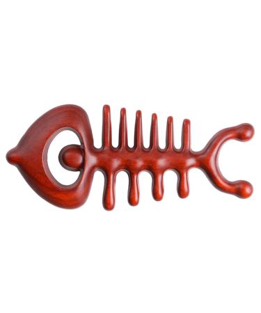 Minkissy massage comb from wood in herringbone shape massage device Creative massage comb reliable massage comb body massage device wooden trade massage comb massage tool rose wood hair comb face
