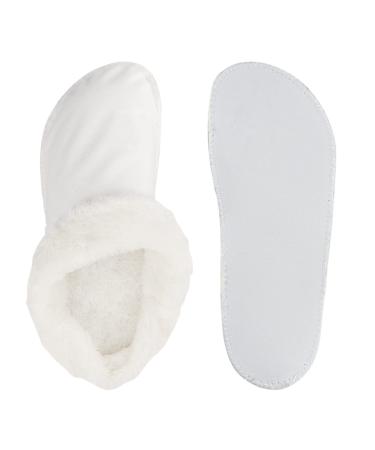 Endoto Replacement Fur Insoles for Croc Shoes Inserts White Women12/Man10