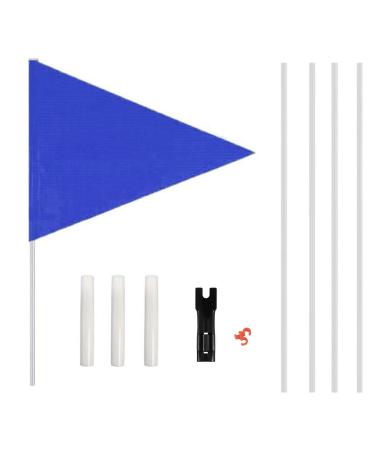 Bike Flags blue Safety Flag with Pole for Safety Fiberglass Pole Suitable for Bicycle flags ATV Flag