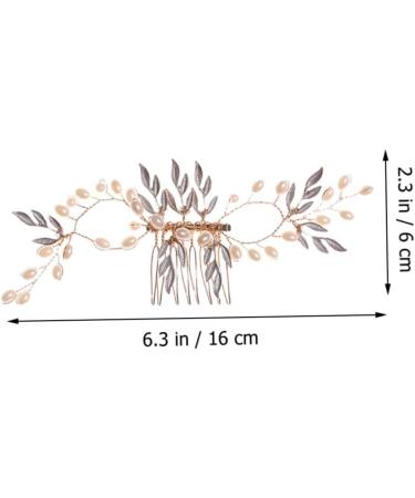 Healeved Piece Pearl Hair Comb Tiara Wedding Pearl Leaf Hair Comb Decorative Accessories Pearl Tiara Pearl Wedding Hair Wedding Hair Comb Hair Topper Bridal Clip Beads Alloy Prom Bridesmaid - Buy Online on GoSupps.com