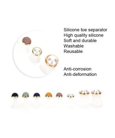 8pcs Silicone Nail Art Toe Separators - Washable & Reusable Pedicure Care for Women | International Shipping - Buy Online on GoSupps.com