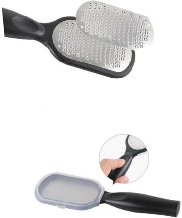 Healeved 2 Pcs Remover Metal Scraper Metal Spatula Exfoliator for Feet Dead Skin Remover Foot Scrubber Remover Exfoliating Scrub Stone Roller Empty Foot with White - Buy Online on GoSupps.com