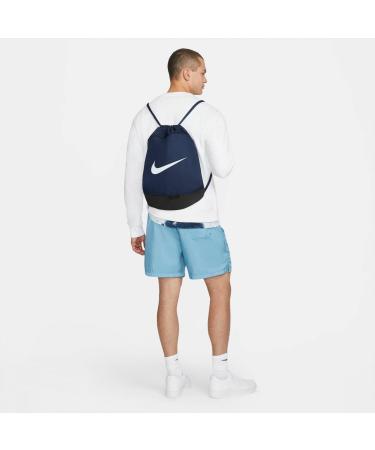 Nike Brasilia Drawstring Pack Bag NKDM3978 - Midnight Navy | Lightweight Gym Sack - Buy Online on GoSupps.com