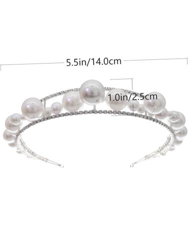 MERRYHAPY 1pc Pearl Headband Hair Jewels for Women Womens Hair Accessories Women Hair Accessories Bridesmaids Rhinestone Headpiece Baroque Rhinestone Tiara Elegant Headband Alloy - Buy Online on GoSupps.com