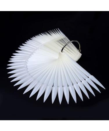 Lurrose 50pcs Clear False Nail Tips - Stiletto Nail Display Stick for Training & Color Showcase - Perfect for Nail Polish - International Shipping Available - Buy Online on GoSupps.com