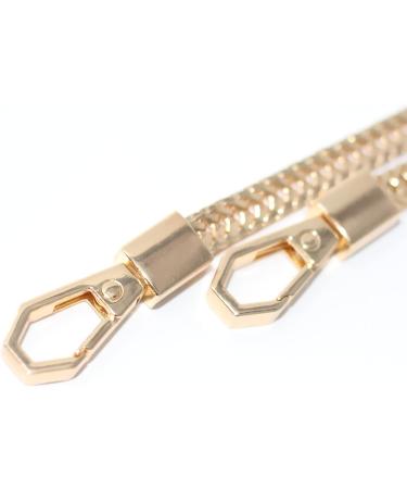 Model Worker Iron Flat Chain Strap Purse Chain Straps Handbag Chains Shoulder Cross Body Replacement Snake Bone Chain Straps with Metal Buckles (47"  Gold) 47" Gold - Buy Online on GoSupps.com