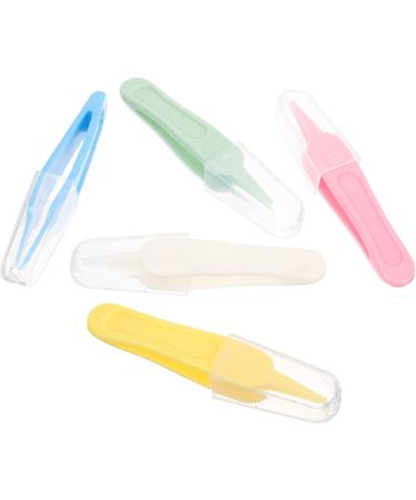 Healeved Precision Tweezers 25 Pcs Baby Care Set - Booger Clip, Stuff Cleaner - Macaron Pink, Assorted Colors - 5 Medium, 5 Colorful Tweezers - Buy Online on GoSupps.com