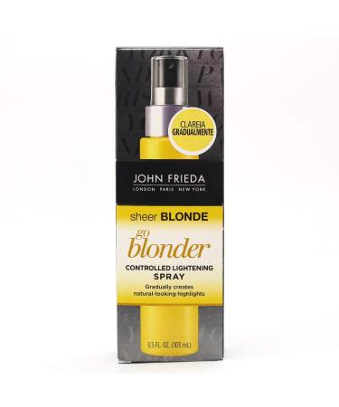 John Frieda Sheer Blonde Go Blonder Lightening Spray 3.5 Ounce Controlled Hair Lightener to Gradually Lighten Hair with Citrus and Chamomile BlondMend Technology