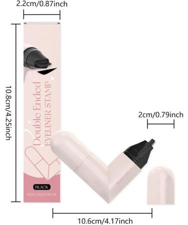 yybng Double EyeLiner Stamp Winged Eyeliner Stamp Waterproof & Smudge Resistant Eye Liner Quick Drying For Dating Travel Commute Wedding - Buy Online on GoSupps.com