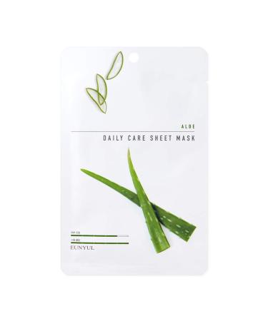 Eunyul Daily Care Aloe Face Mask Pack - 10 Vegan Masks Hypoallergenic Tencel & Natural Ingredients | Korean Skincare - Buy Online on GoSupps.com