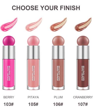  ALIIP Bouncy Lip Gloss Long Lasting Moisturizing Lip Oil Immediate Volume and Long Lasting for a Super Shiny Finish Vegan & Animal Free Product 7.5g #107 - Buy Online on GoSupps.com