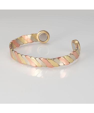 Enermagix Magnetic Copper Bracelets for Men & Women - 99.9% Solid Copper Cuffs with 3523 Gauss Magnets - Buy Online on GoSupps.com