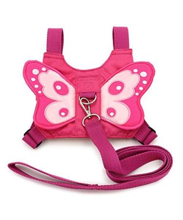 BTSKY Baby Toddler Kids Butterfly Wings Safety Harness Reins Strap Belt Lead Pink