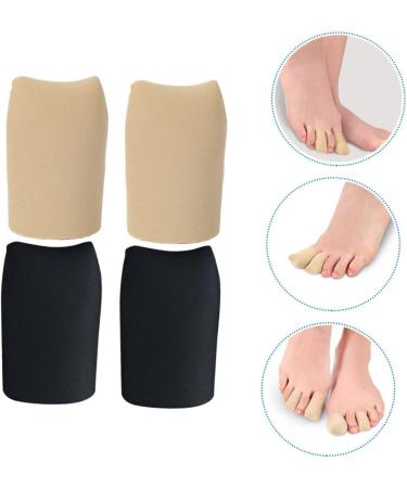 Siliocne Toe Protectors - 2 Pairs of Hand Toe Sleeves for Sneaker Blisters - Closed Toe Covers for Protection - Nylon Surface Fabric - 4x2.7cm - Buy Online on GoSupps.com