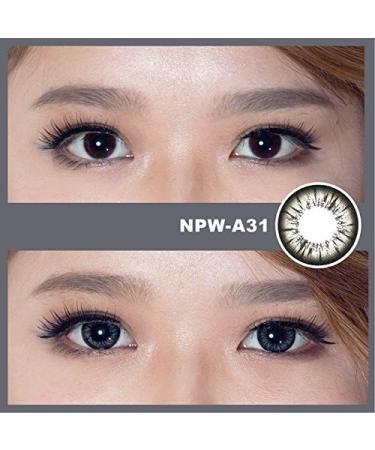 Matlens Colored Contact Lenses - Starch Gray Big Eyes Mars NPW A31 | 2 Lenses + Care Kit (50ml) - 2.25 Dioptria - International Shipping - Buy Online on GoSupps.com